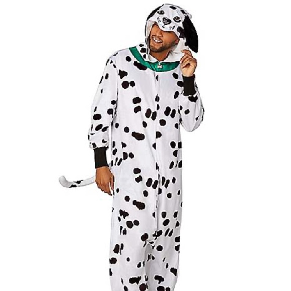 Spirit Halloween one size fits all 101 Dalmatians onesie jumpsuit